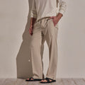 Pantalon léger en laine à enfiler - Lin