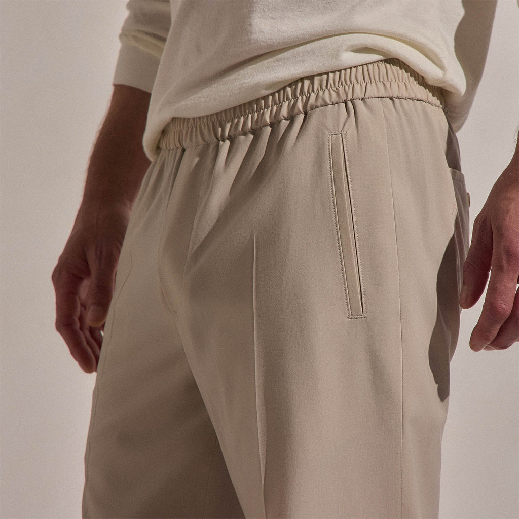 Pantalon léger en laine à enfiler - Lin
