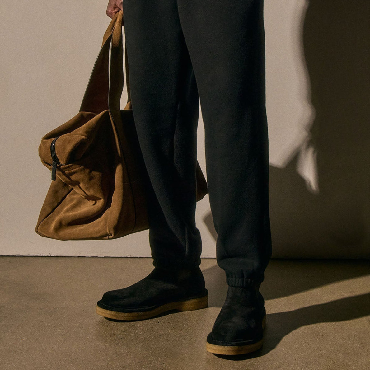 Bottine Chelsea en daim pour homme - Noir