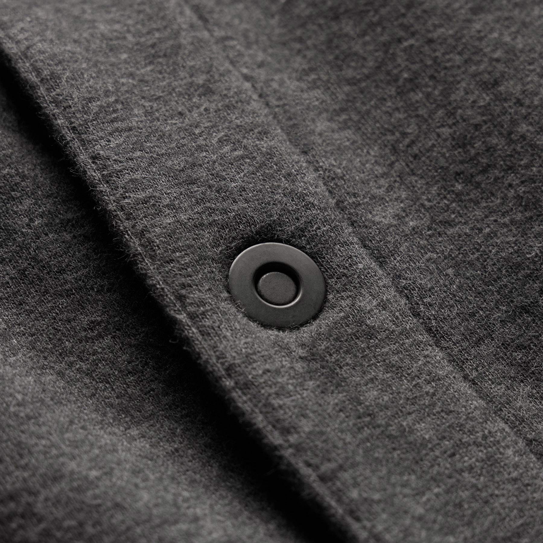 Veste en molleton à bouton-pression - Gris anthracite chiné