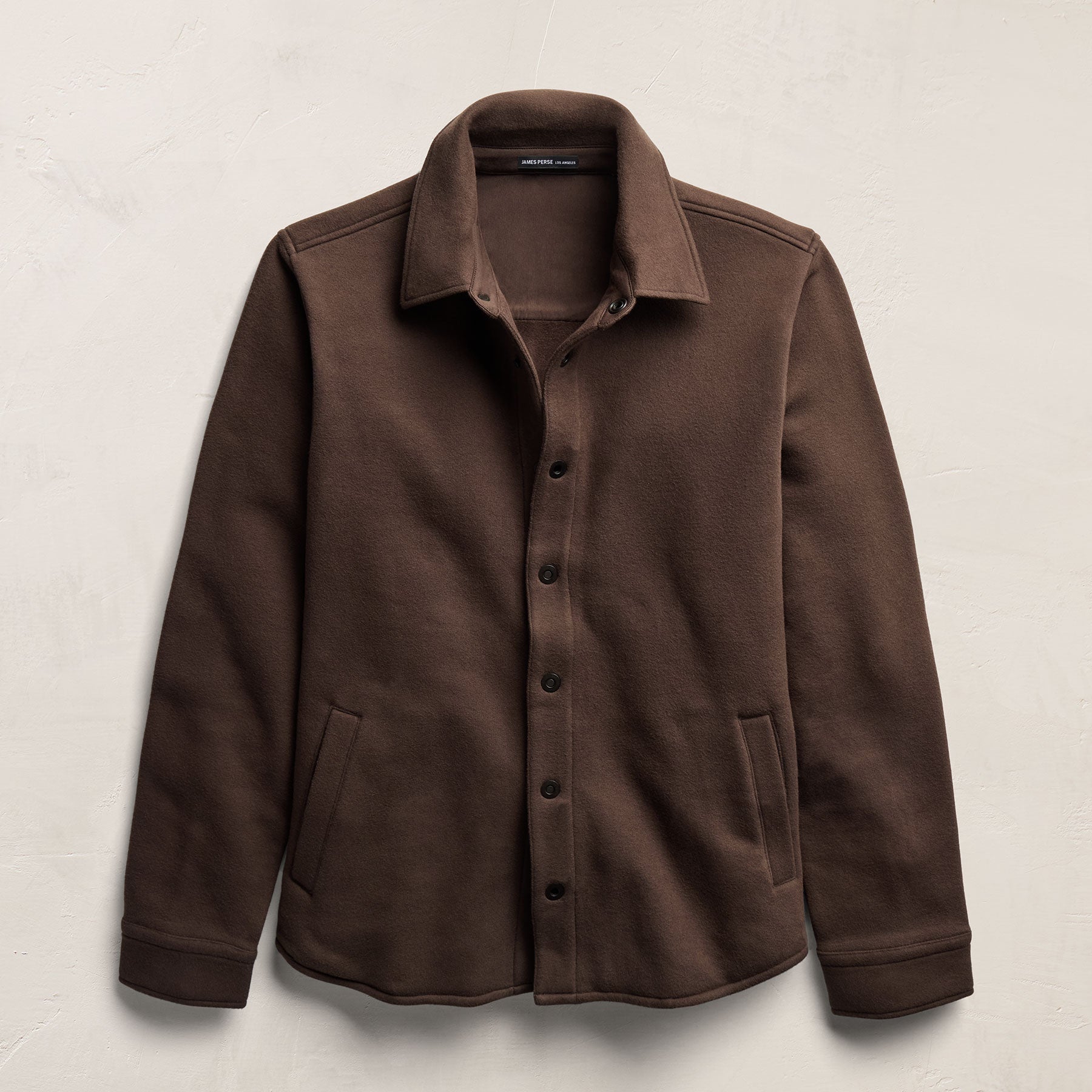 Veste douillette en molleton à boutons-pression devant