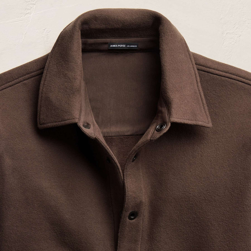 Veste douillette en molleton à boutons-pression devant