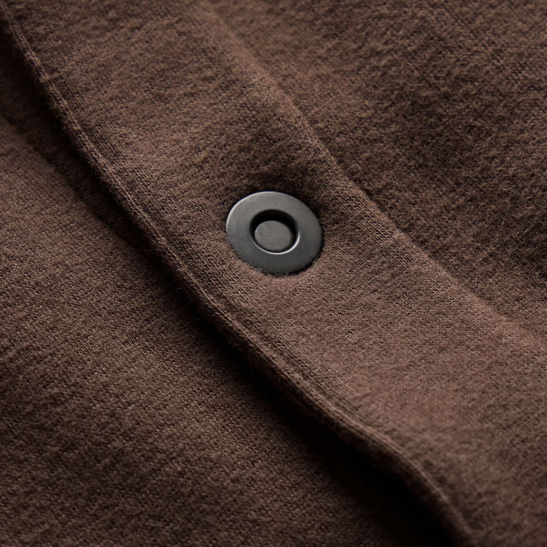 Veste douillette en molleton à boutons-pression devant
