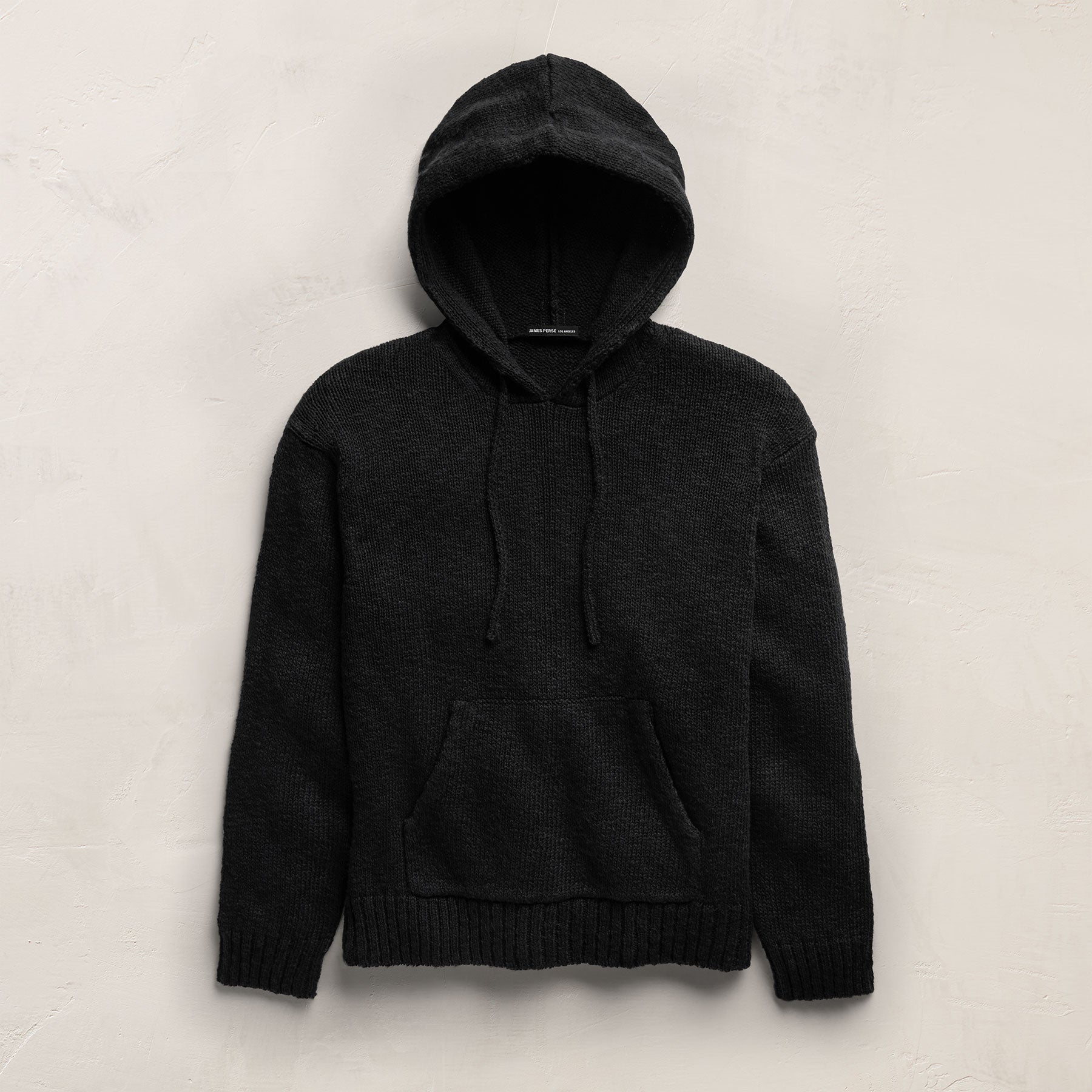 Sweat à capuche en coton et lin - Noir