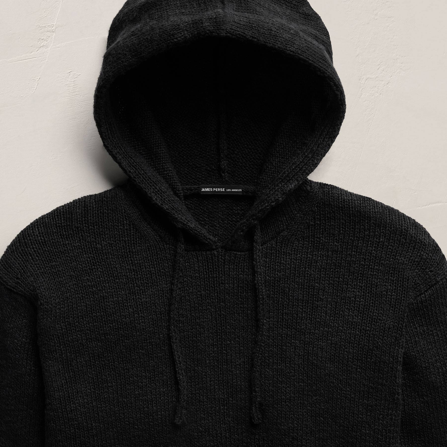 Sweat à capuche en coton et lin - Noir