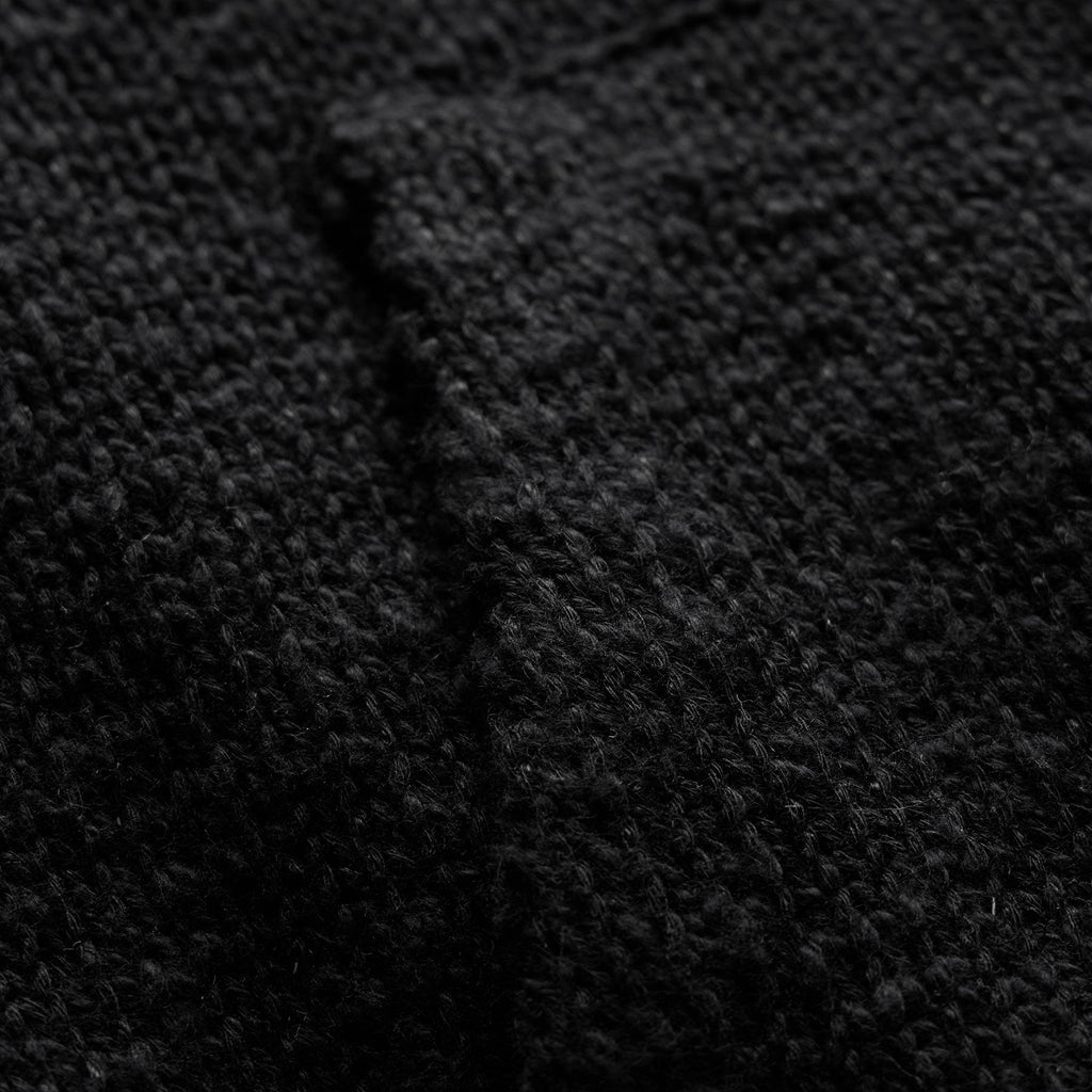 Sweat à capuche en coton et lin - Noir