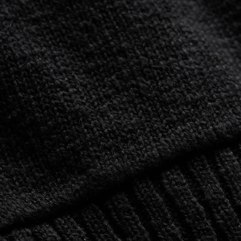 Sweat à capuche en coton et lin - Noir