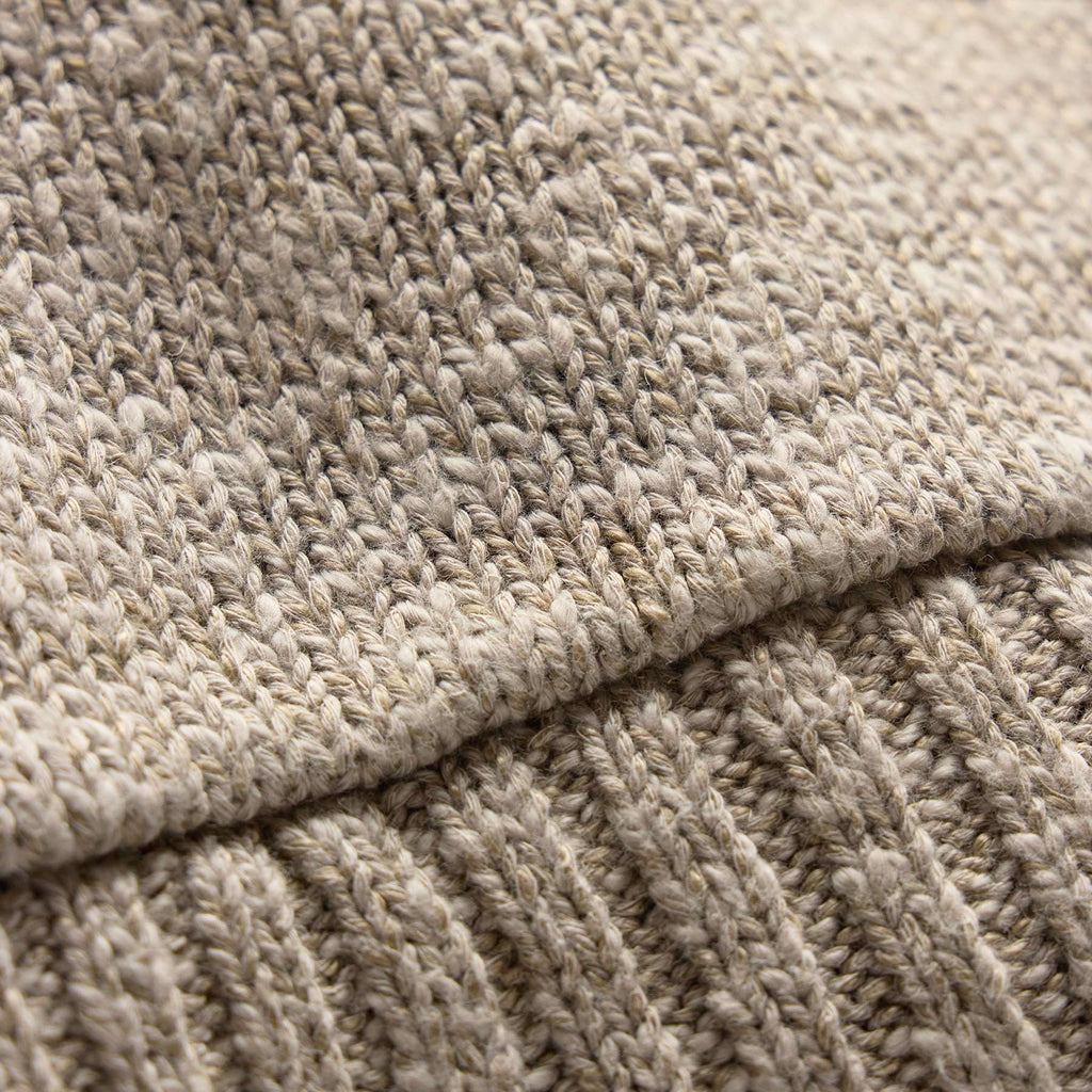 Sweat à capuche en coton et lin - Taupe