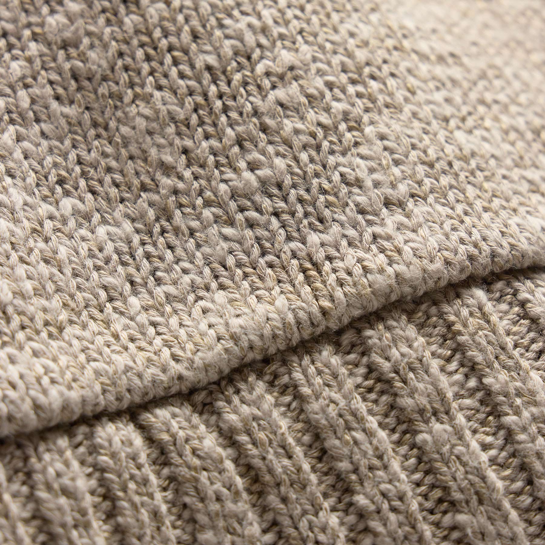 Sweat à capuche en coton et lin - Taupe
