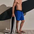 Boardshort rétro - Bleu Baltique/Magma