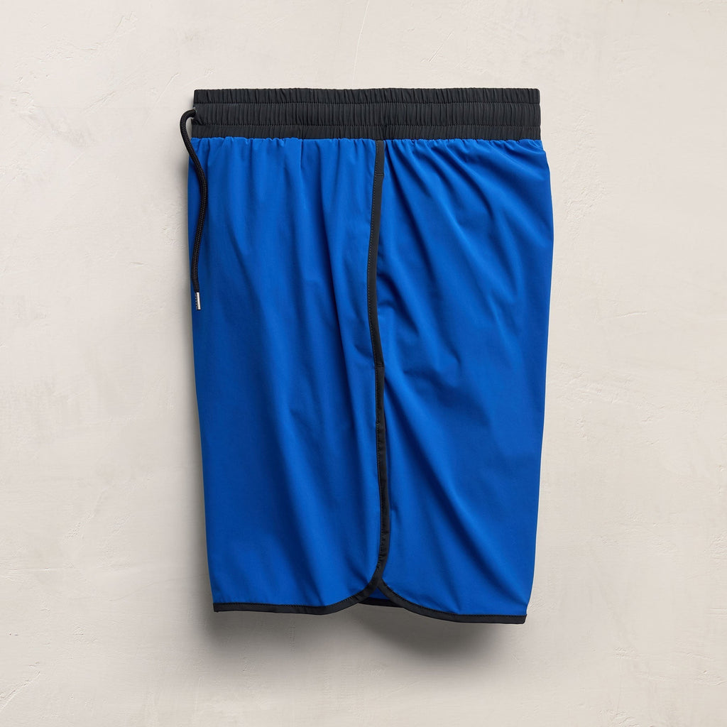 Boardshort rétro - Bleu Baltique/Magma