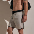 Boardshort rétro - Sel/Noir