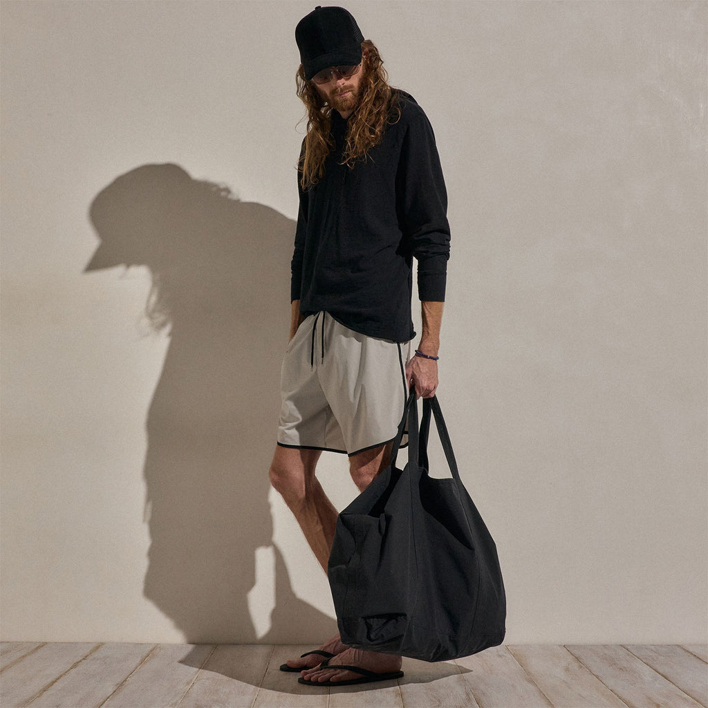 Boardshort rétro - Sel/Noir