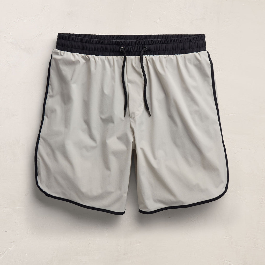 Boardshort rétro - Sel/Noir