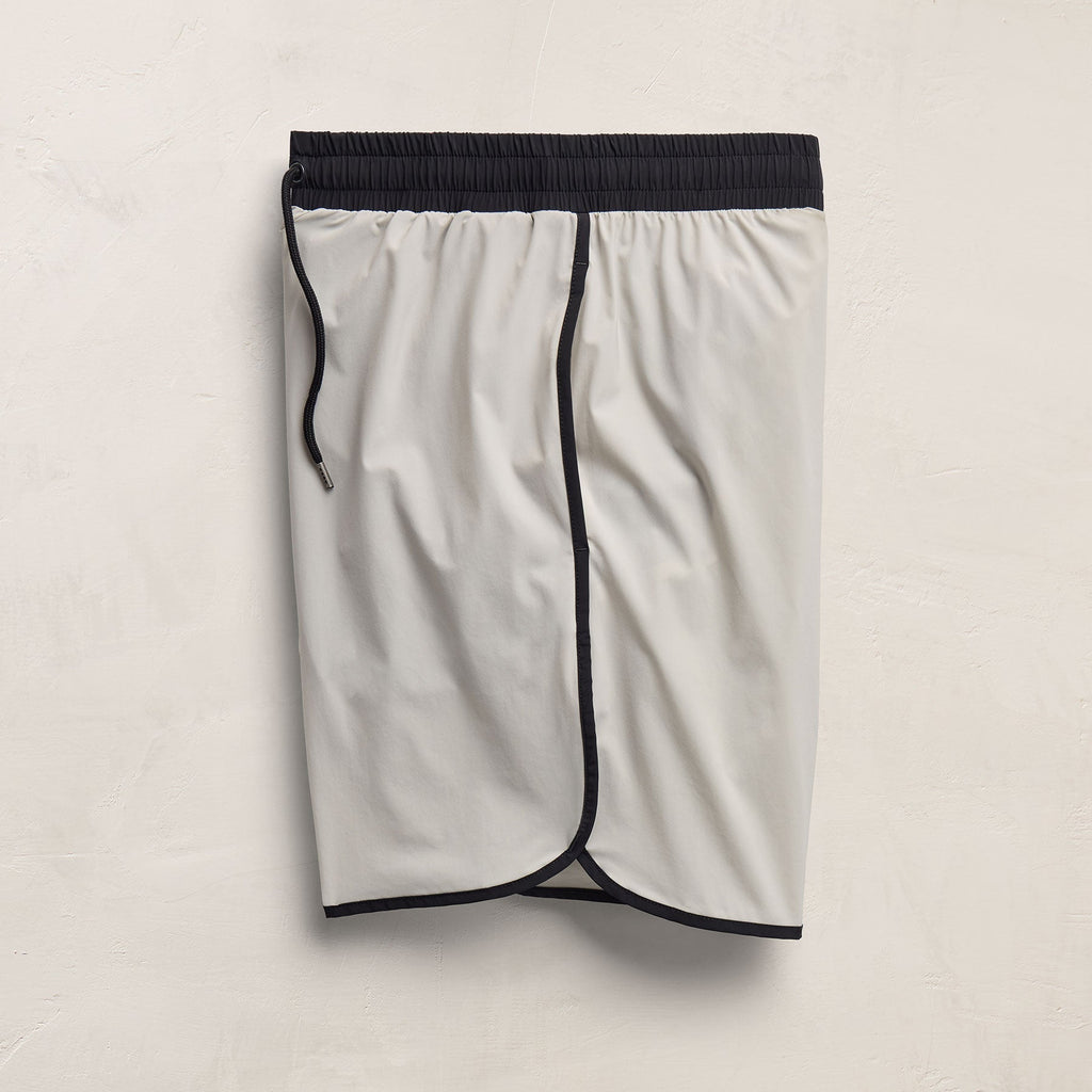 Boardshort rétro - Sel/Noir