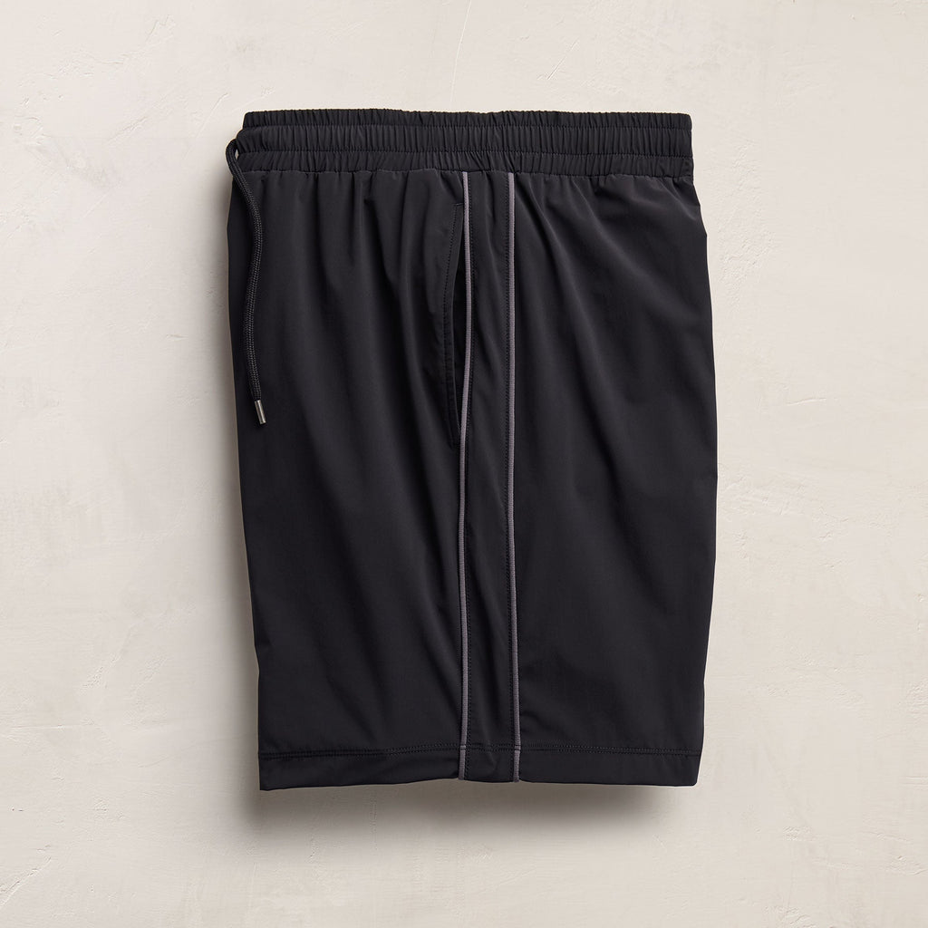Contrast Piped Boardshort - Black/Carbon