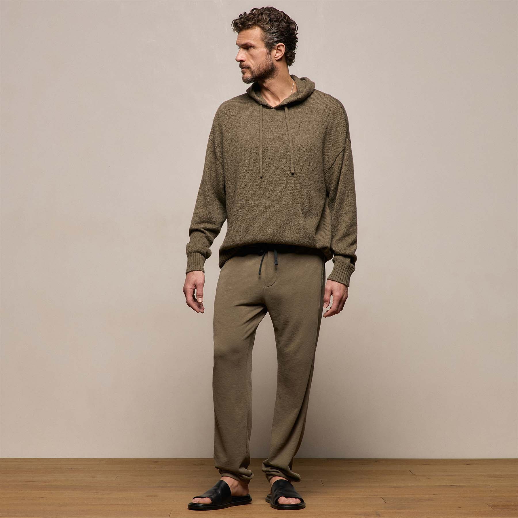 Pantalon de survêtement en molleton français vintage - Pigment vert olive clair