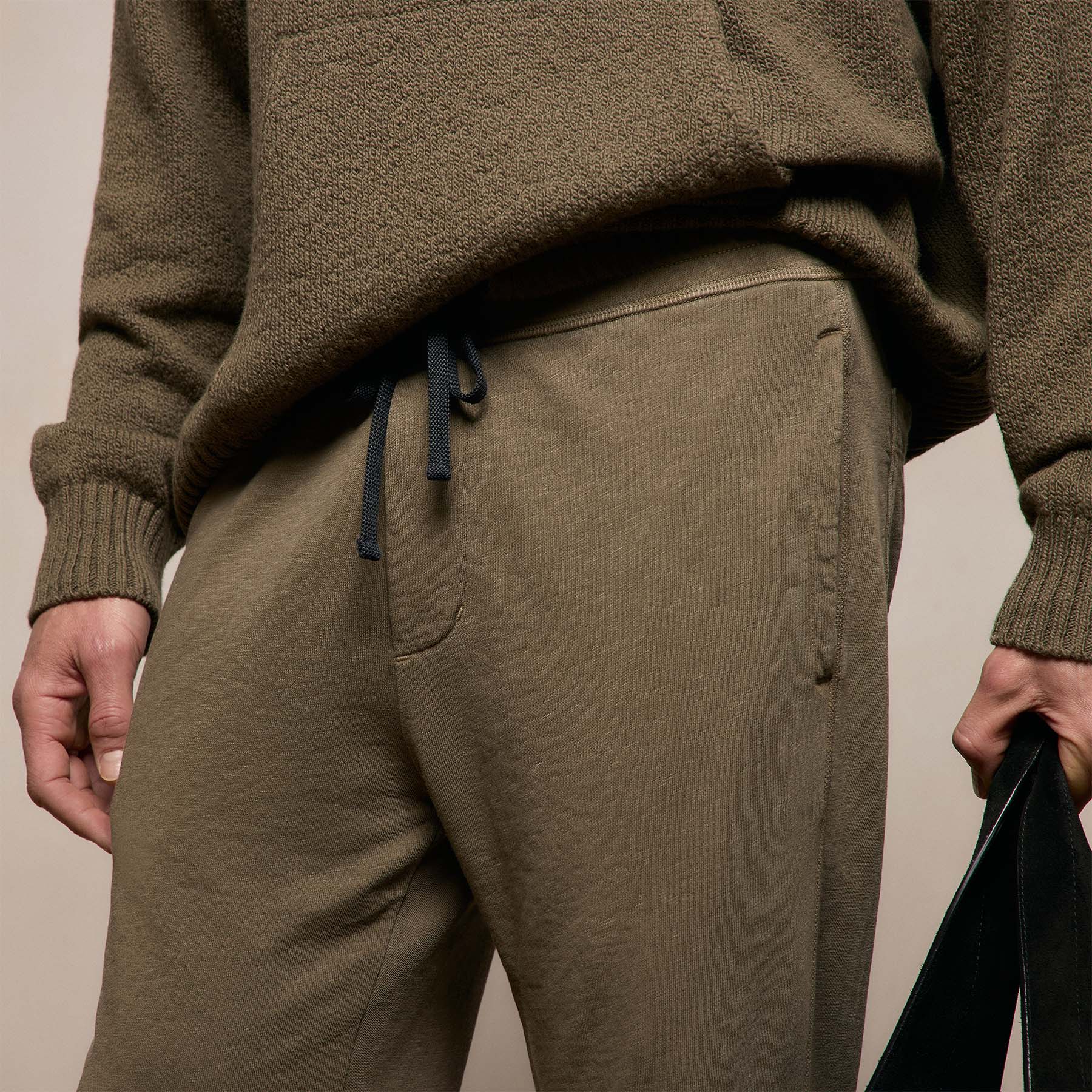 Pantalon de survêtement en molleton français vintage - Pigment vert olive clair