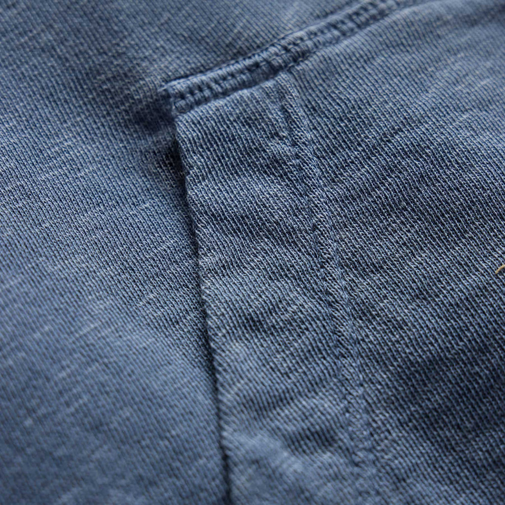 Sweat à capuche zippé en molleton vintage - Pigment Danube