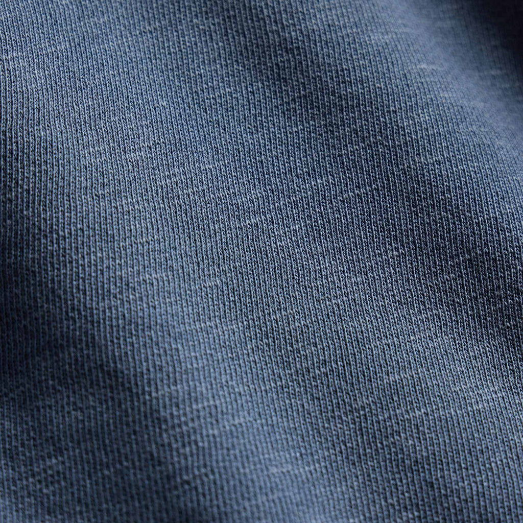 Sweat à capuche zippé en molleton vintage - Pigment Danube