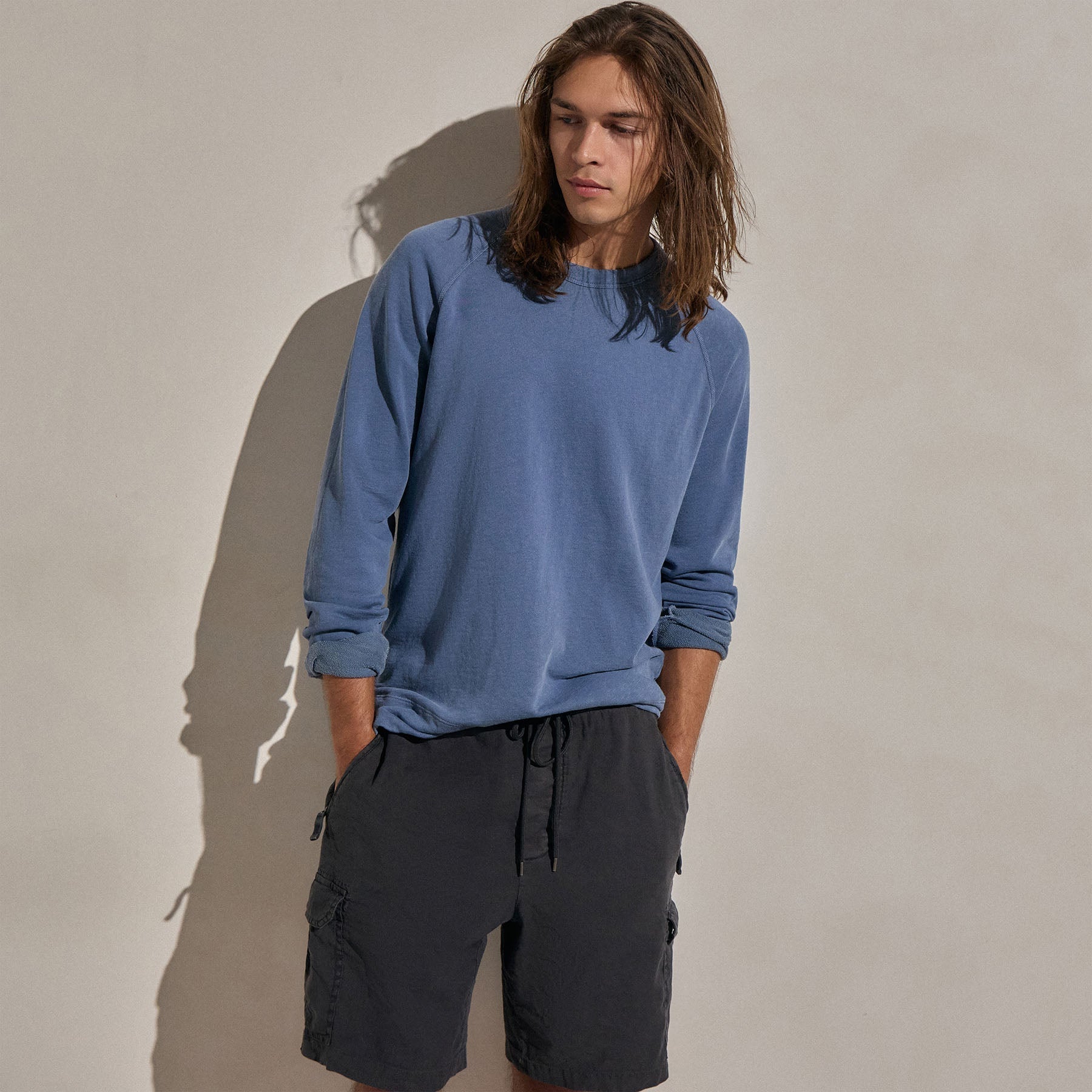 Vintage French Terry Sweatshirt - Danube Pigment