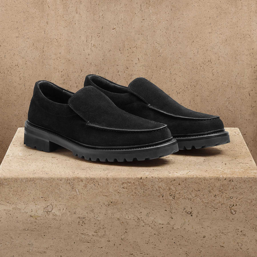 Mocassin homme en daim - Noir