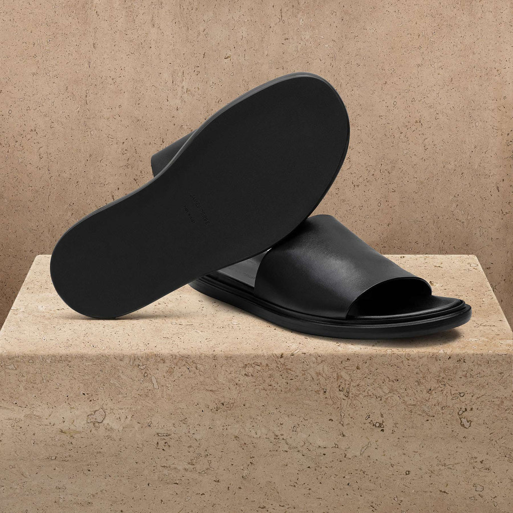 Mules en cuir pour homme - Noir