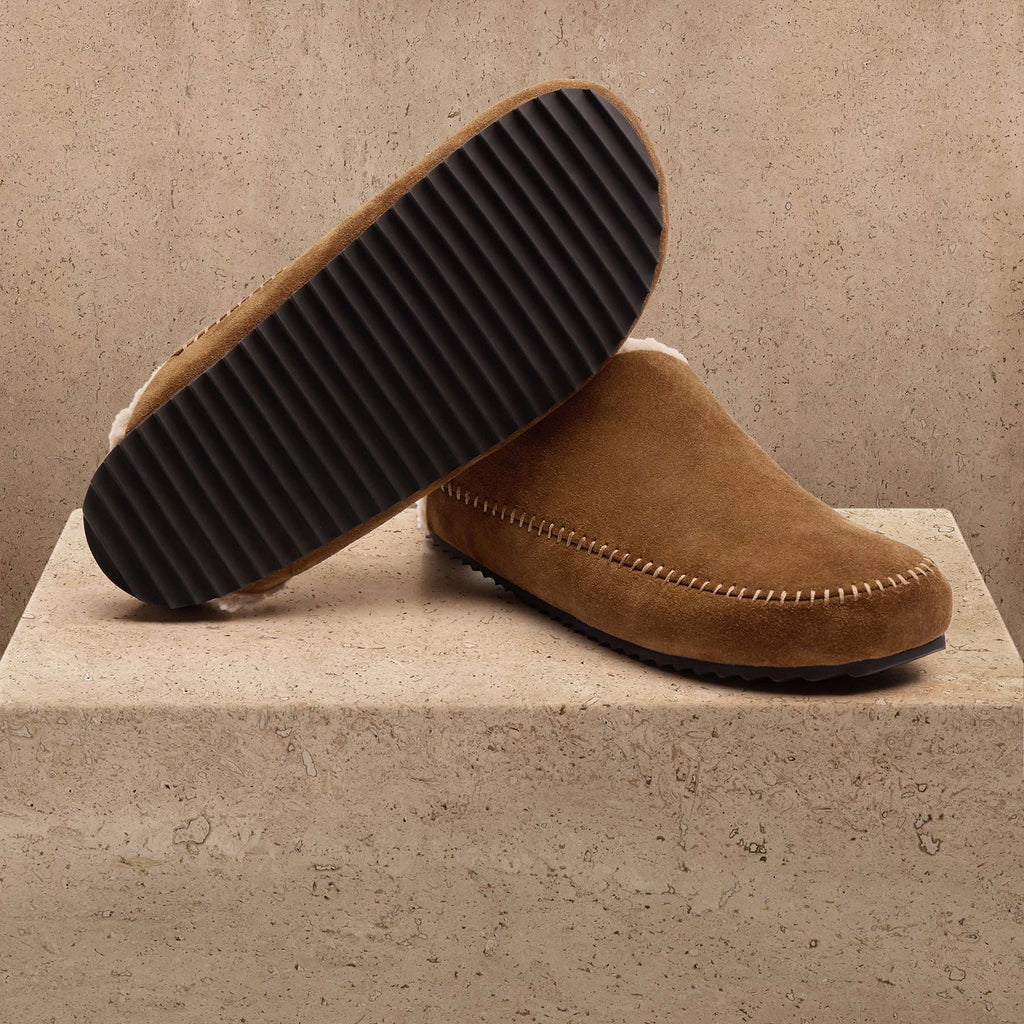 Sabot en suède pour homme - Tabac